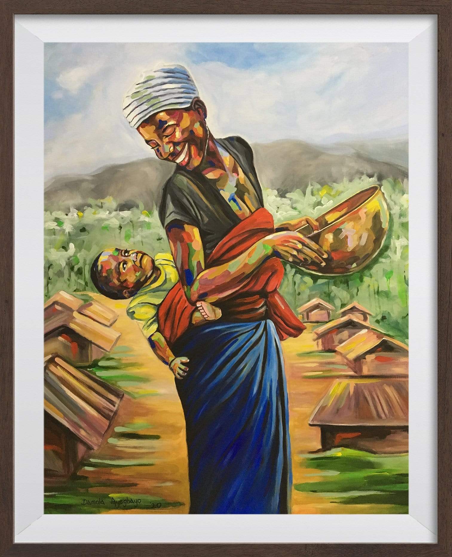 Damola Ayegbayo Digital Print S - 12x15inch / Wenge Cradle